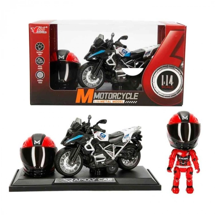 SUNMAN MY66-M1218K BMW OFF-ROAD 1:14 SESLİ IŞIKLI KASKLI MOTOSİKLET 3+