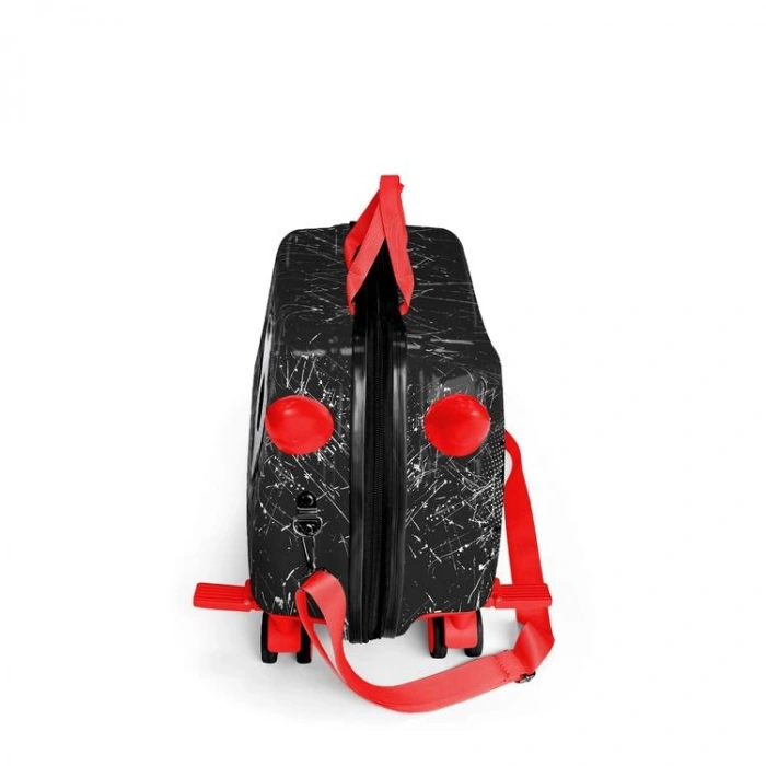 CORAL HIGH  16369 SİYAH FUTBOL DESENLİ  OTUR-ÇEK ÇOCUK VALİZİ