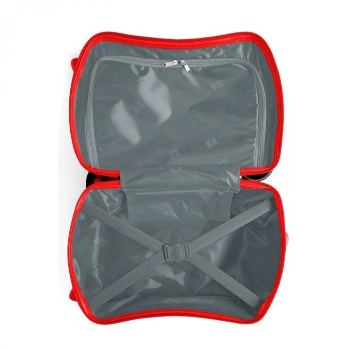 CORAL HIGH  16367 LACİVERT KIRMIZI ÖRÜMCEK DESENLİ  OTUR-ÇEK ÇOCUK VALİZİ