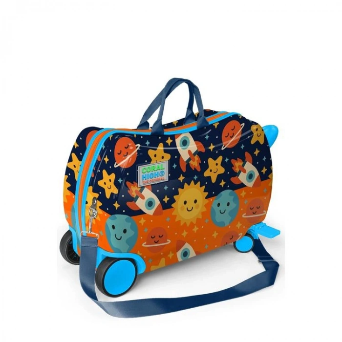 CORAL HIGH 16370 UZAY DESENLİ  OTUR-ÇEK ÇOCUK VALİZİ