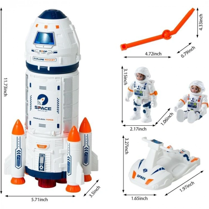 PASİFİK H202 SPACE STATION - SESLİ IŞIKLI UZAY İSTASYONU SETİ KUTULU 3+