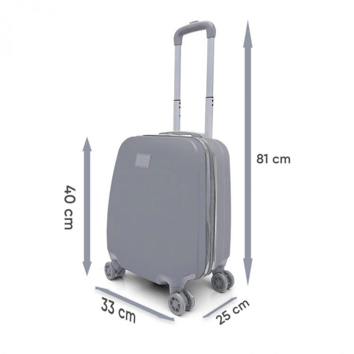 CORAL HIGH 16794 YEŞİL KAHVERENGİ HIGH CRAFT DESENLİ MİNİ ÇOCUK VALİZİ