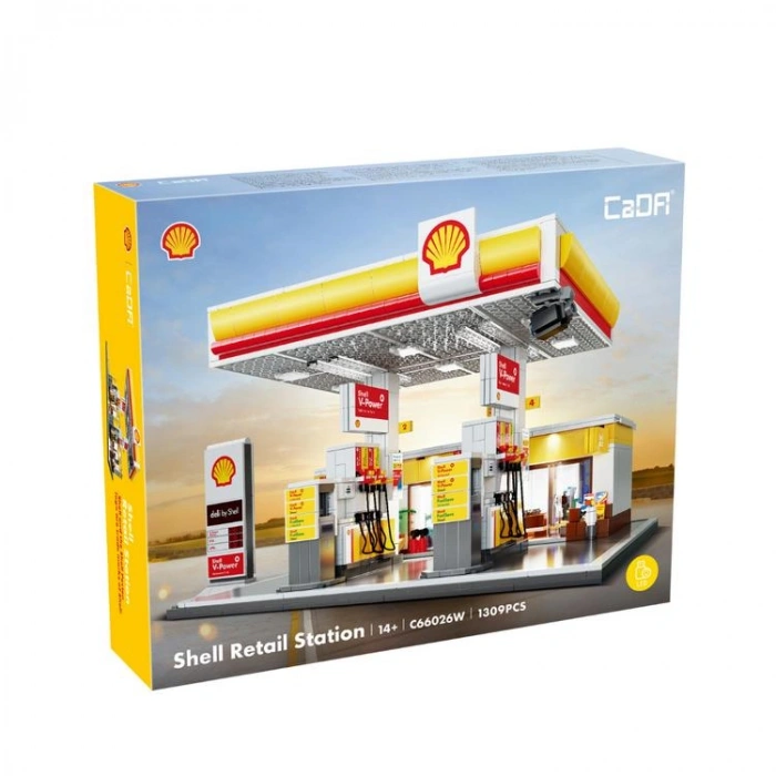 VAGONLIFE CADA C66026W SHELL BENZİNLİK 1309 PARÇA BLOCK OYUNCAK 8+