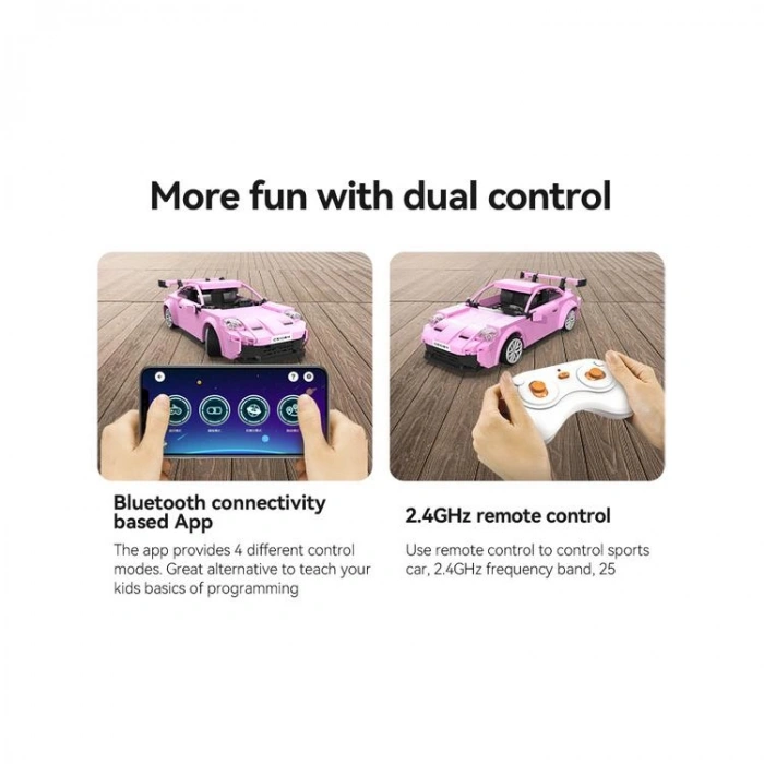 VAGONLIFE CADA C51084W PEMBE EFSANE SPOR ARABA RS 280 PARÇA BLOCK OYUNCAK 6+