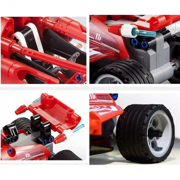 VAGONLIFE CADA C52016W ÇEK BIRAK FORMULA YARIŞ ARABA 144 PARÇA BLOCK OYUNCAK 6+