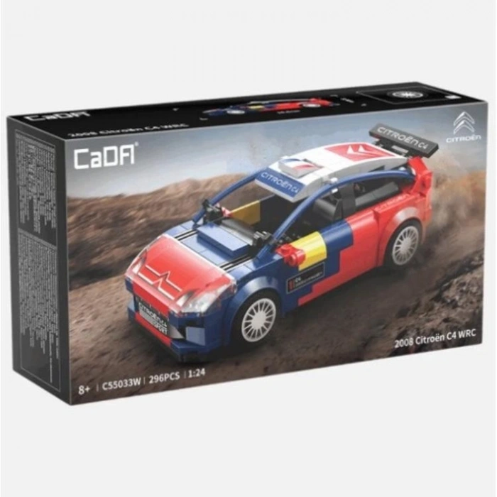 VAGONLIFE CADA C55033W 2008 CITROEN C4 WRC 1:24 296 PARÇA BLOCK OYUNCAK 8+