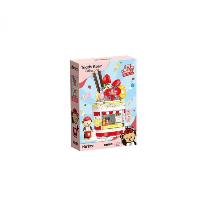 VAGONLIFE PANLOS P881202 TEDDY BEAR KOLEKSİYONU: DONDURMA SALONU 369 PARÇA BLOCK OYUNCAK