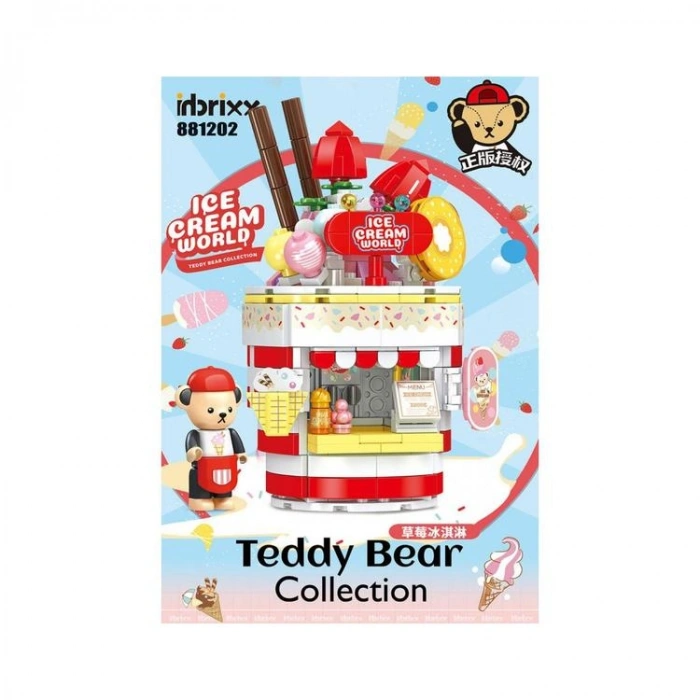 VAGONLIFE PANLOS P881202 TEDDY BEAR KOLEKSİYONU: DONDURMA SALONU 369 PARÇA BLOCK OYUNCAK