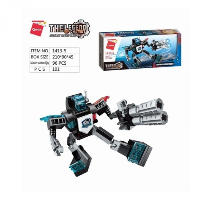 VAGONLIFE KEEPPLEY 1413-5 TRANS COLLECTOR LAW ENFORCEMENT ROBOT 101 PARÇA BLOCK OYUNCAK +6
