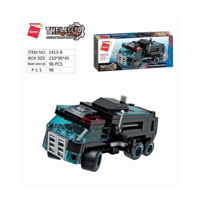 VAGONLIFE KEEPPLEY 1413-8 TRANS COLLECTOR STRATEGY COMMAND VEHICLE 96 PARÇA BLOCK OYUNCAK +6