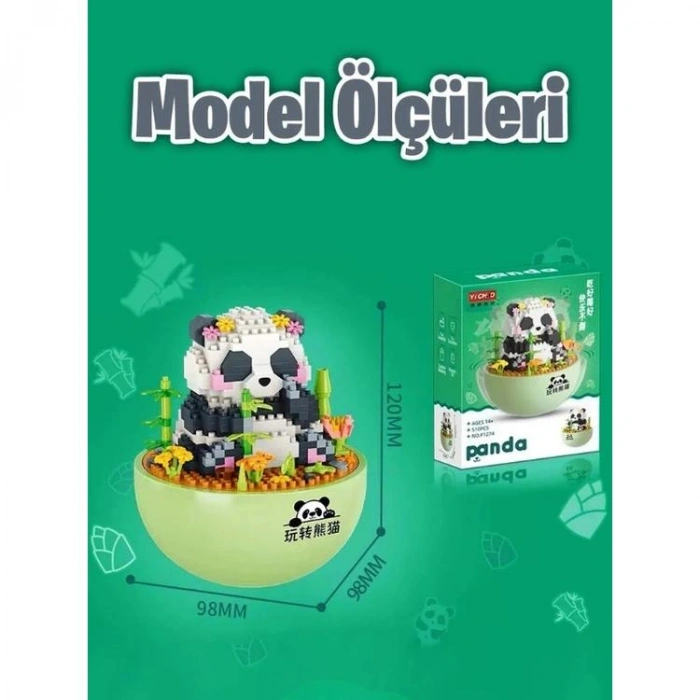 VAGONLIFE PANLOS P1274 PANDA MODEL 510 PARÇA BLOCK OYUNCAK 14+
