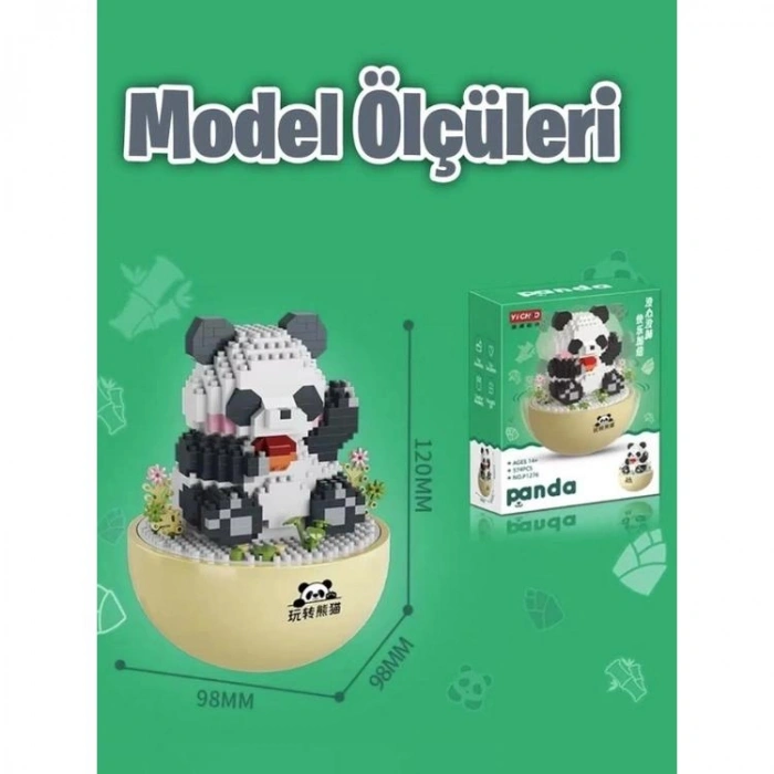 VAGONLIFE PANLOS P1276 PANDA MODEL 574 PARÇA BLOCK OYUNCAK 14+