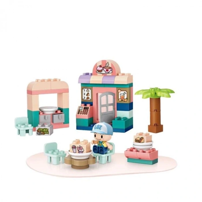 VAGONLIFE LOZ 6001 JUNIOR CAFE İÇECEK DÜKKANI 60 PARÇA BLOCK OYUNCAK 3+