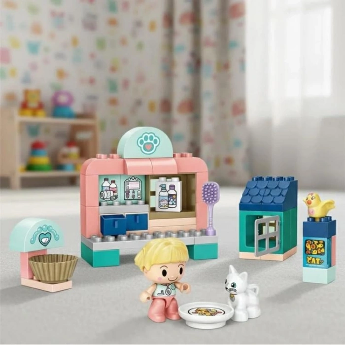 VAGONLIFE LOZ 6002 JUNIOR KLİNİK VETERİNER 56 PARÇA BLOCK OYUNCAK 3+