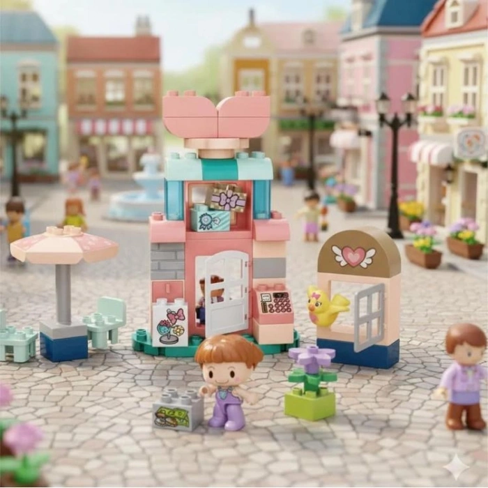 VAGONLIFE LOZ 6003 JUNIOR HEDİYE DÜKKANI 57  PARÇA BLOCK OYUNCAK 3+