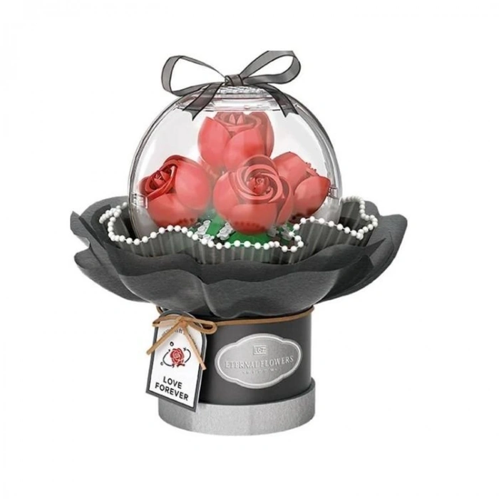 VAGONLIFE LOZ 1300 LEDLİ KIRMIZI GÜL BUKETİ 305 PARÇA BLOCK OYUNCAK 3+