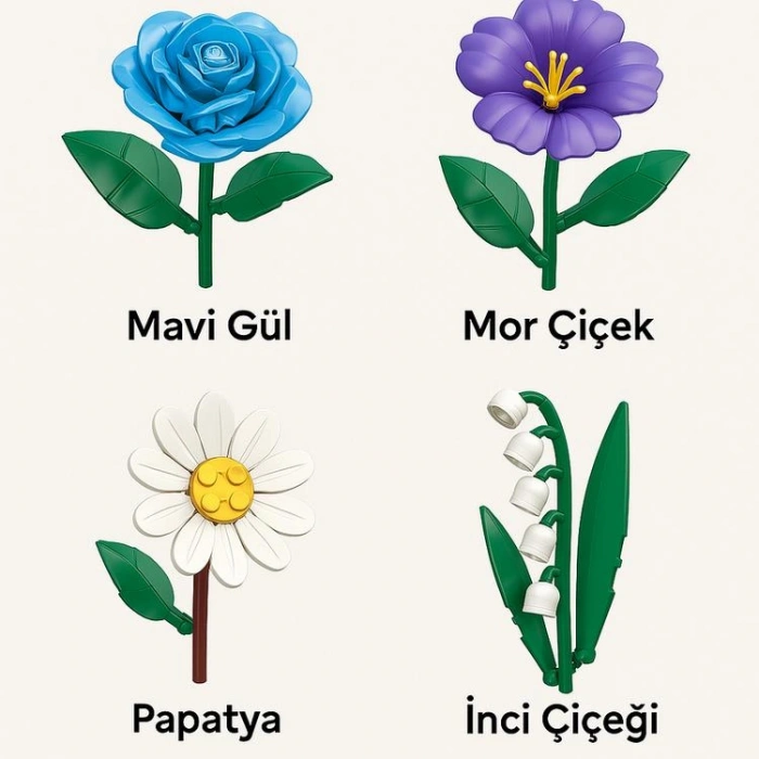 VAGONLIFE LOZ 4602 EBEDİ ÇİÇEKLER SERİSİ - MAVİ UMUT 488 PARÇA BLOCK OYUNCAK 3+