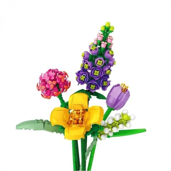 VAGONLIFE LOZ 4604 EBEDİ ÇİÇEKLER SERİSİ - MOR VAAT 608 PARÇA BLOCK OYUNCAK 3+