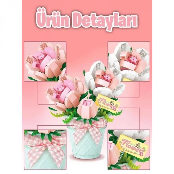 VAGONLIFE LOZ 8836 SAKSILI GÜL 230 PARÇA BLOCK OYUNCAK 3+