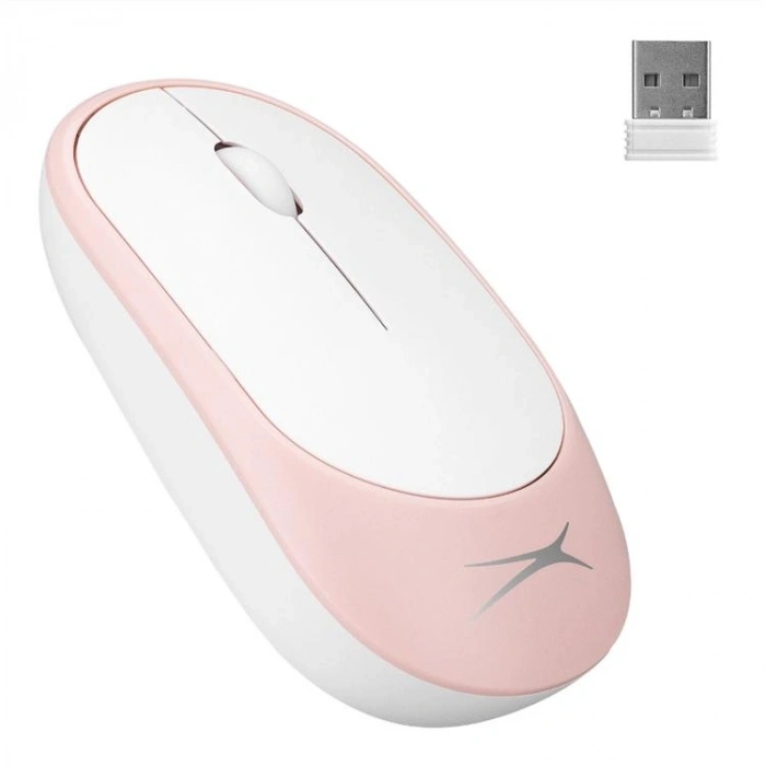 ALTEC LANSİNG ALBM7314  2.4GHZ USB 1200DPI ALKALİN PİLLİ KABLOSUZ MOUSE  PEMBE-BEYAZ