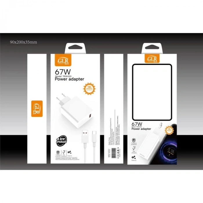 GLRTECH TRW420 POWER ADAPTER 67W BEYAZ ŞARJ CİHAZI