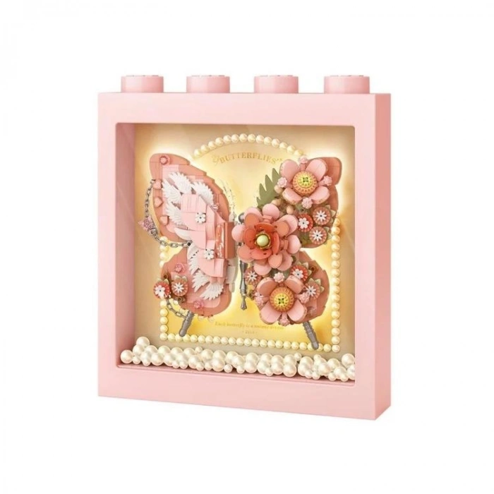 VAGONLIFE LOZ 1960 PEMBE KELEBEK ÇERÇEVE 822 PARÇA BLOCK OYUNCAK 6+