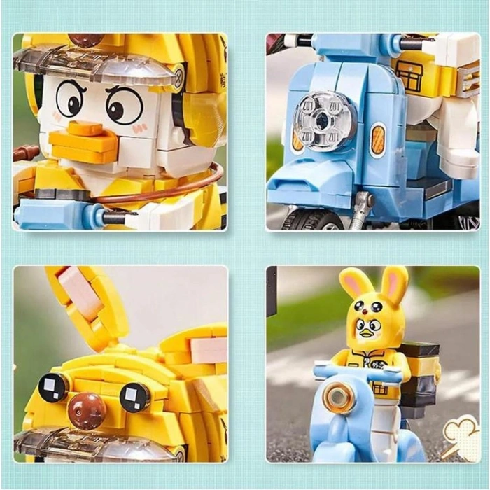 VAGONLIFE LOZ 1676 KURYE ÖRDEK 443 PARÇA BLOCK OYUNCAK 6+