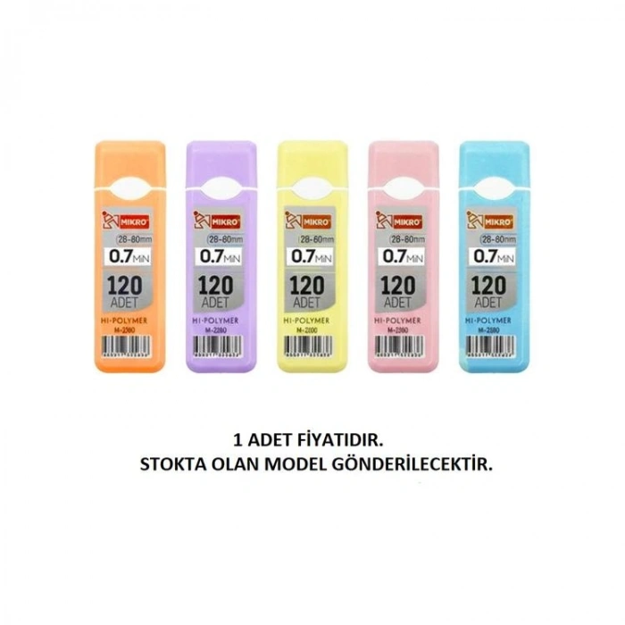MİKRO M-1260CR 60MM PASTEL KUTULU120Lİ TÜP 0.7 UÇ - TEKLİ