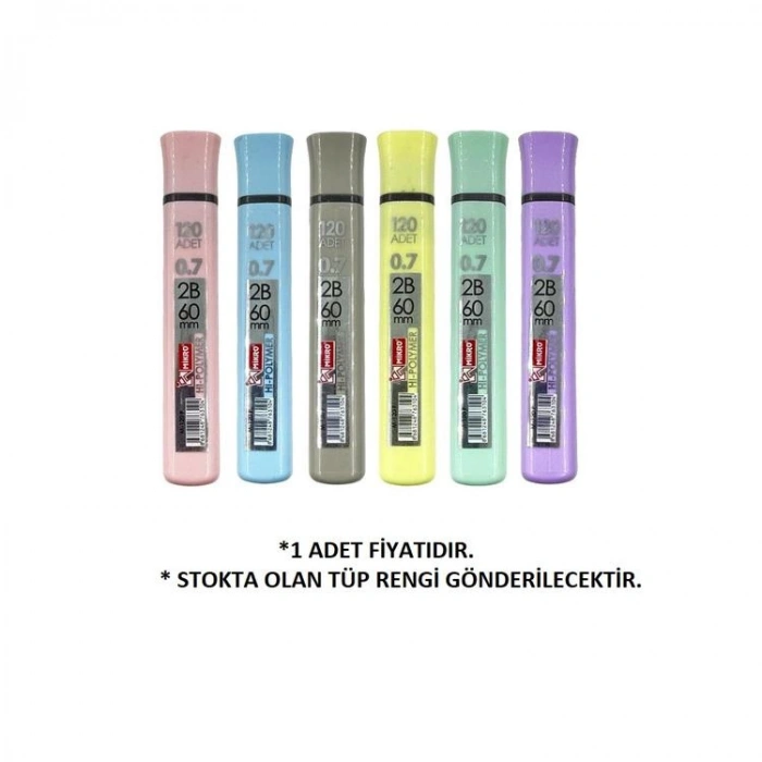 MİKRO MIN M-120P HI-POLYMER 60MM PASTEL 120Lİ TÜP 0.7 UÇ - TEKLİ