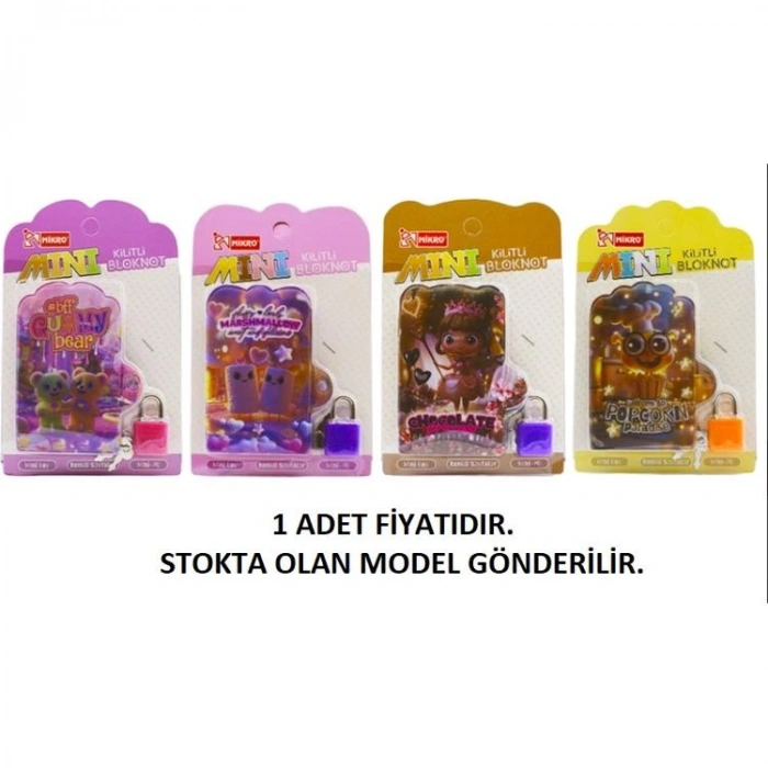 MİKRO MİNİ70 KİLİTLİ BLİSTERLİ BLOKNOT SHINNY DREAMS - TEKLİ