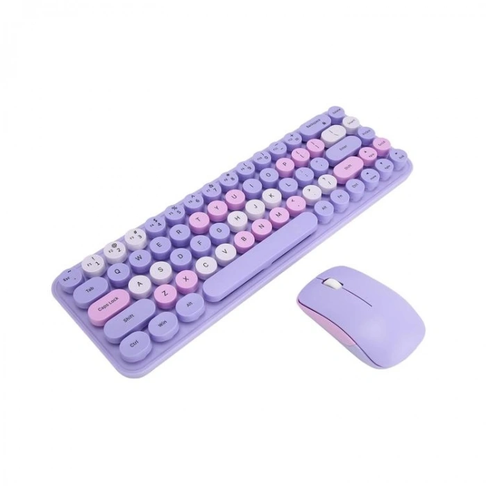 MUGGLE MU-1763M KABLOSUZ KLAVYE MOUSE SETİ - MOR