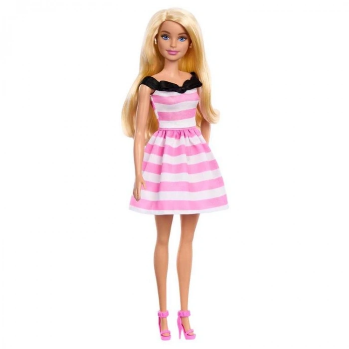 MATTEL HTH66 BARBIE 65. YIL ÖZEL PEMBE ELBİSELİ BEBEK 3+