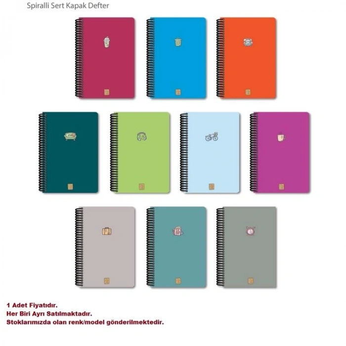 PAPİRÜS TO DO SERT KAPAK SPİRALLİ 14X19 120YP. ÇİZGİSİZ (DÜZ) DEFTER - TEKLİ