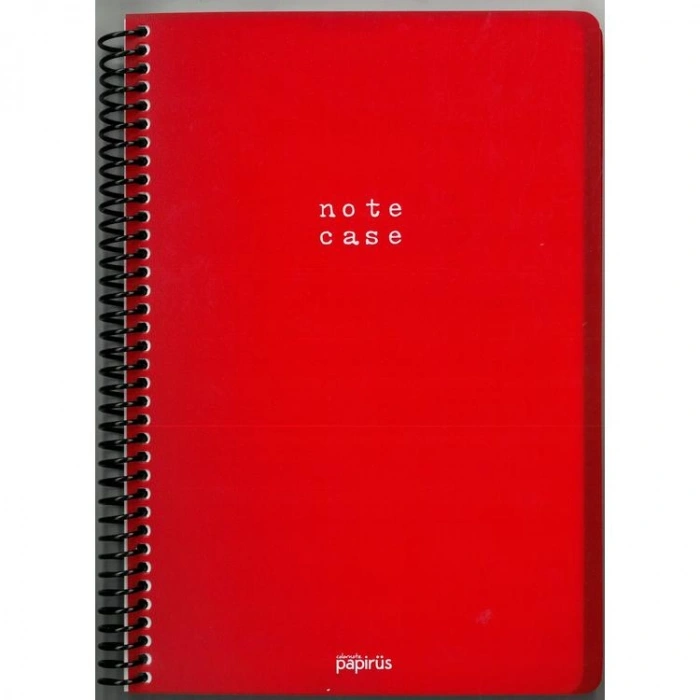 PAPİRÜS  NOTE CASE PP. KAPAK SPİRALLİ A4 100YP. ÇİZGİLİ DEFTER