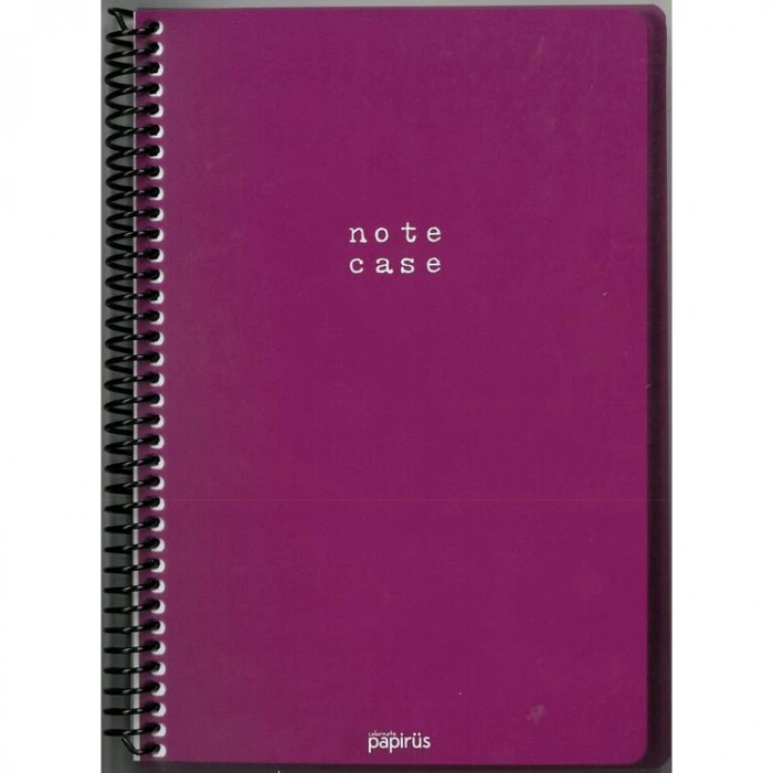PAPİRÜS  NOTE CASE PP. KAPAK SPİRALLİ A4 100YP. ÇİZGİLİ DEFTER