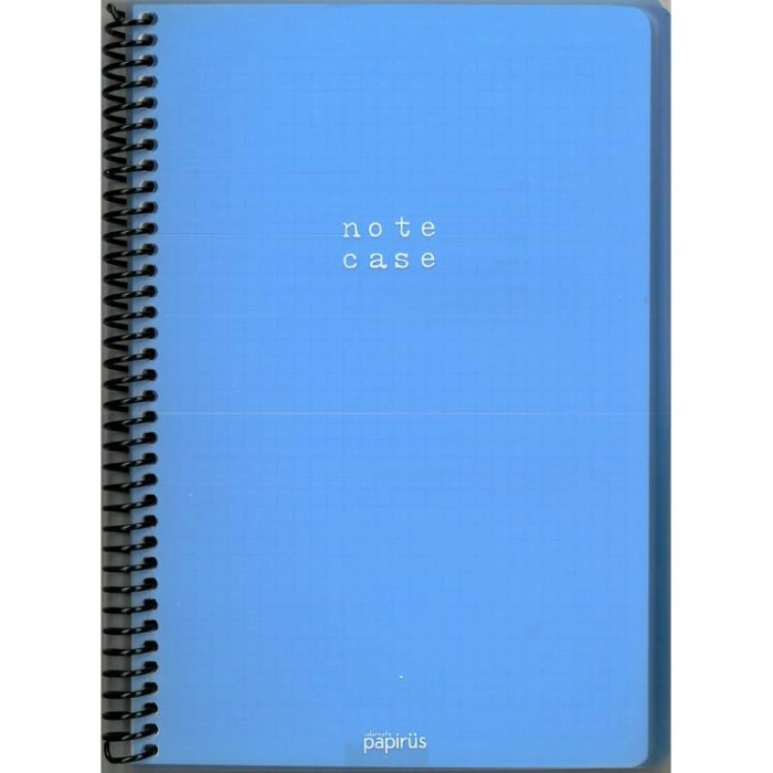 PAPİRÜS  NOTE CASE PP. KAPAK SPİRALLİ A4 100YP. KARELİ DEFTER