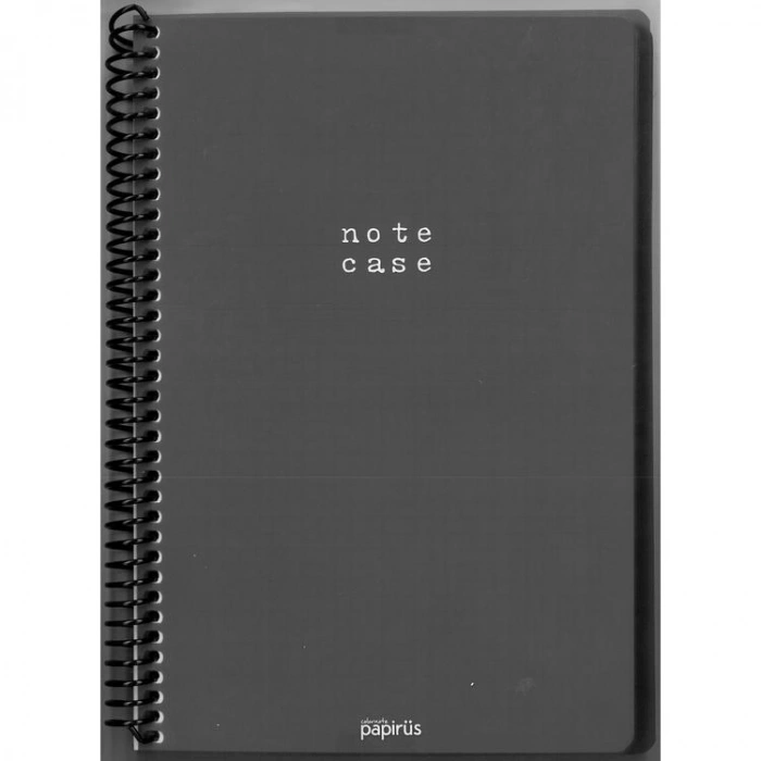 PAPİRÜS  NOTE CASE PP. KAPAK SPİRALLİ A4 100YP. KARELİ DEFTER