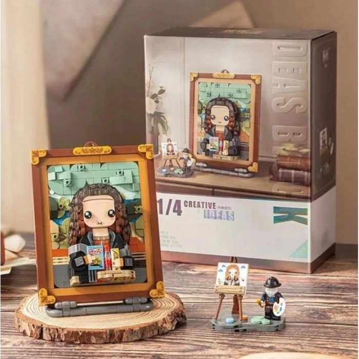 VAGONLIFE LOZ 1286 MONA LİSA AHŞAP BOYAMA 604 PARÇA BLOCK OYUNCAK 3+