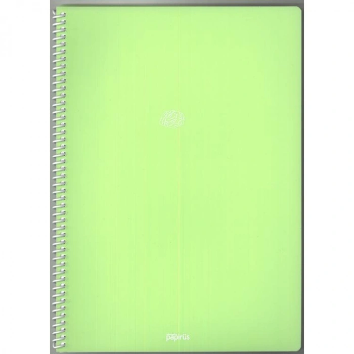 PAPİRÜS PASTEL PP. KAPAK SPİRALLİ A4 72YP. KARELİ DEFTER