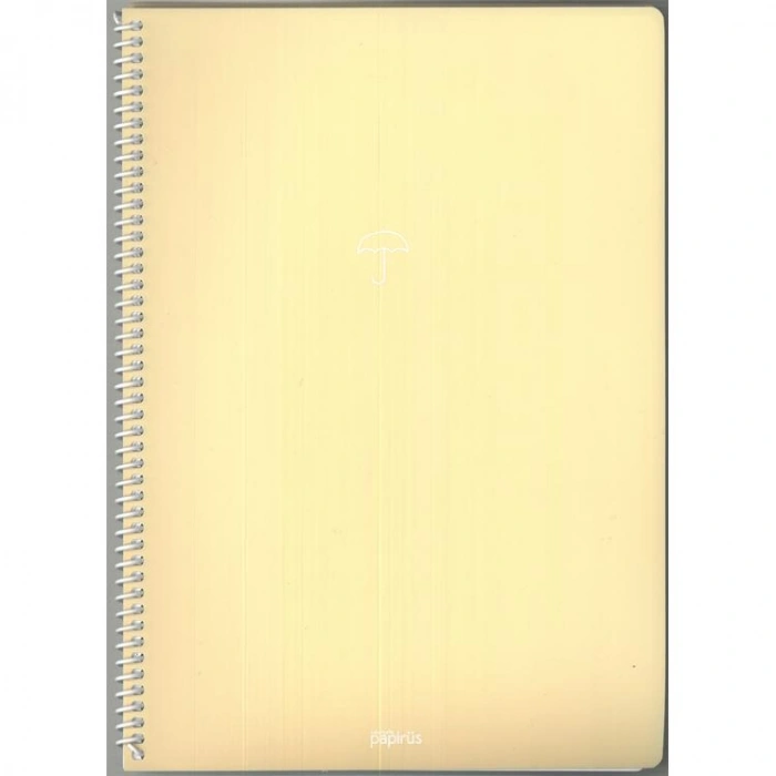 PAPİRÜS PASTEL PP. KAPAK SPİRALLİ A4 72YP. KARELİ DEFTER