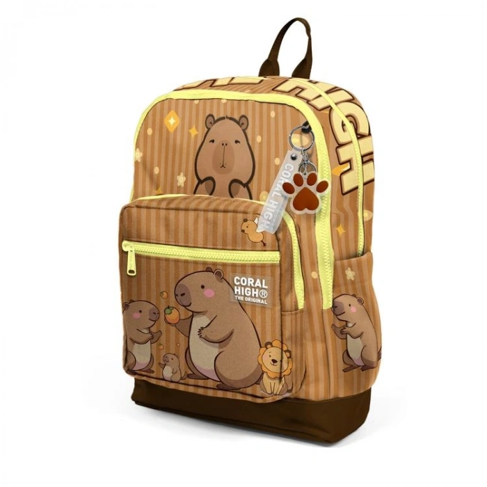 CORAL HIGH 23783 CAPYBARA DESENLİ DÖRT BÖLMELİ SIRT ÇANTASI