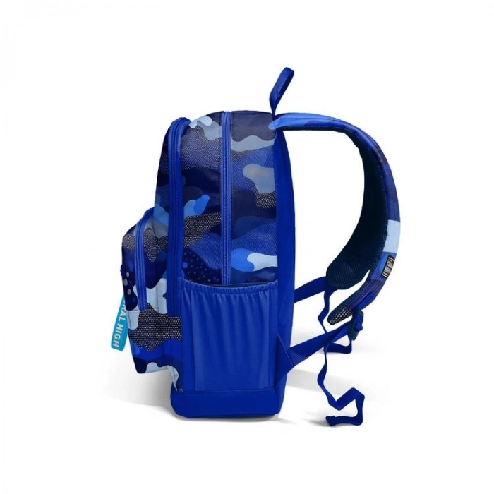 CORAL HIGH 23689 LACİVERT SAKS KAMUFLAJ DESENLİ DÖRT BÖLMELİ SIRT ÇANTASI