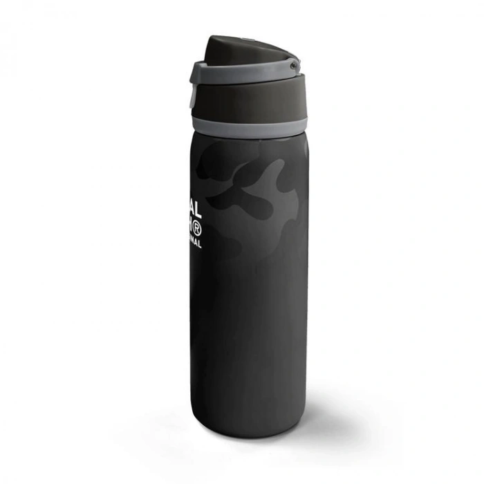 CORAL HIGH 38516 KIDS SİYAH KAMUFLAJ DESENLİ PİPETLİ VE DİREKT İÇİM ÇELİK TERMOS 800ML