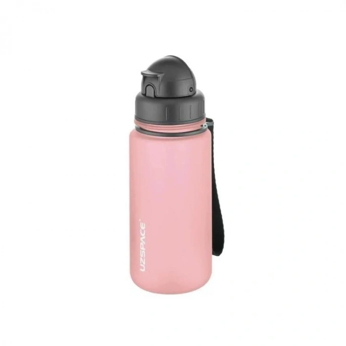 UZSPACE 3024-3  SOFT TOUCH TRITAN MATARA PİPETLİ 400 ML GLOW PINK
