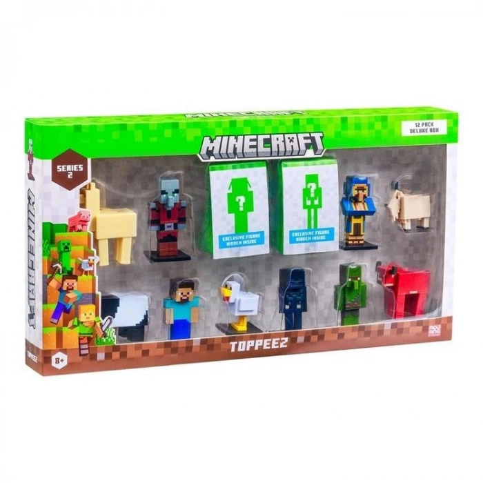 NECO MINECRAFT MC2280 TOPPEEZ 3D FİGÜR KALEM BAŞLIĞI S2 12 Lİ SET 8+