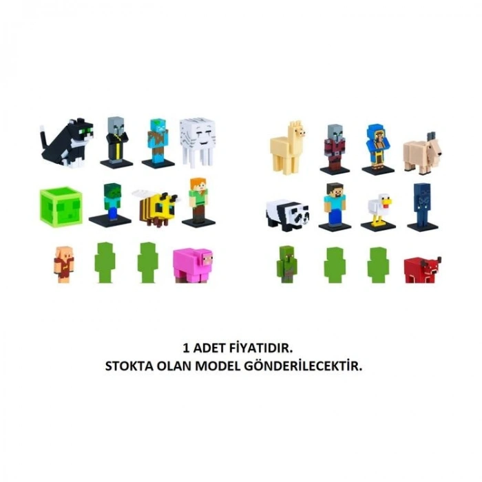 NECO MINECRAFT MC2280 TOPPEEZ 3D FİGÜR KALEM BAŞLIĞI S2 12 Lİ SET 8+