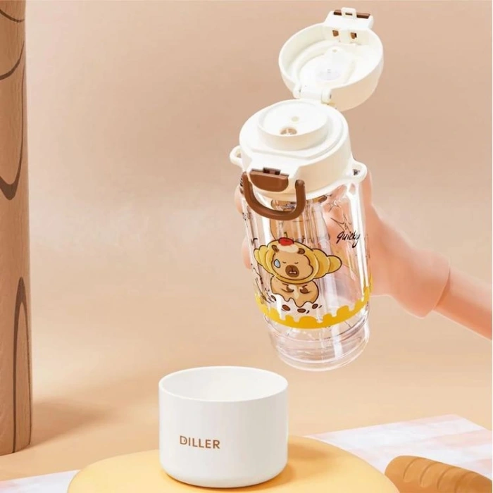 VAGONLİFE DILLER TRITAN MATARA ÇİFT KAPAKLI PİPETLİ/PİPETSİZ KULLANIM D2560 700ML - BROWN