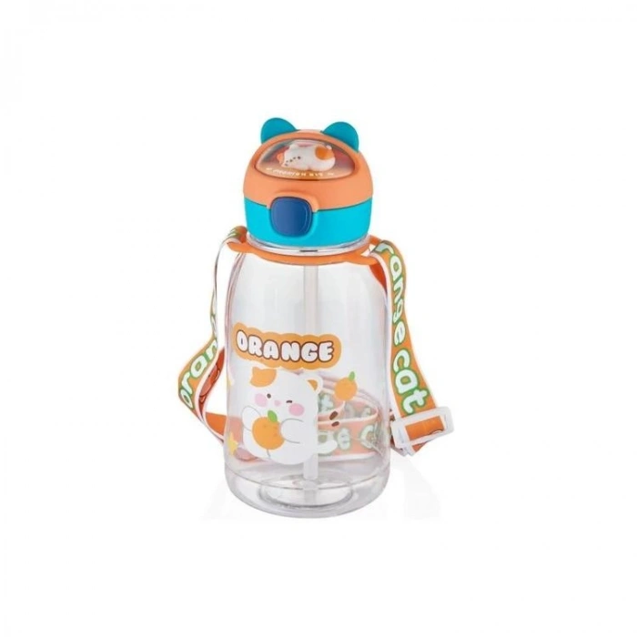 VAGONLIFE VGN2021 KEDİ DESENLİ POLİKARBON MATARA PİPETLİ MATARA 760ML - KARIŞIK RENK (TEKLİ)