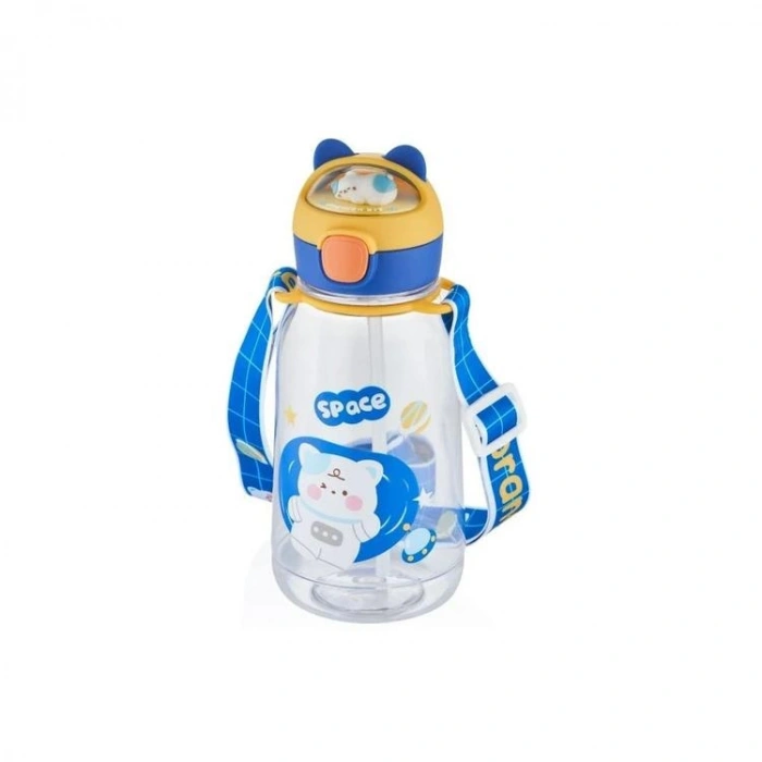 VAGONLIFE VGN2021 KEDİ DESENLİ POLİKARBON MATARA PİPETLİ MATARA 760ML - KARIŞIK RENK (TEKLİ)