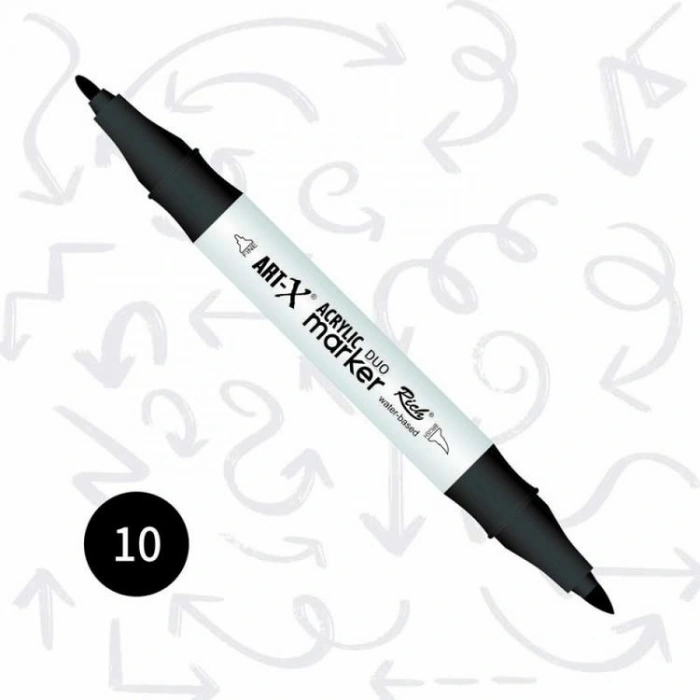 RİCH 17891-10 ART-X ÇİFT TARAFLI DUO AKRİLİK MARKER SİYAH